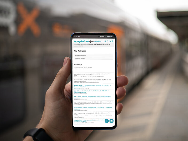 AnfrageAssistent mobil nutzen